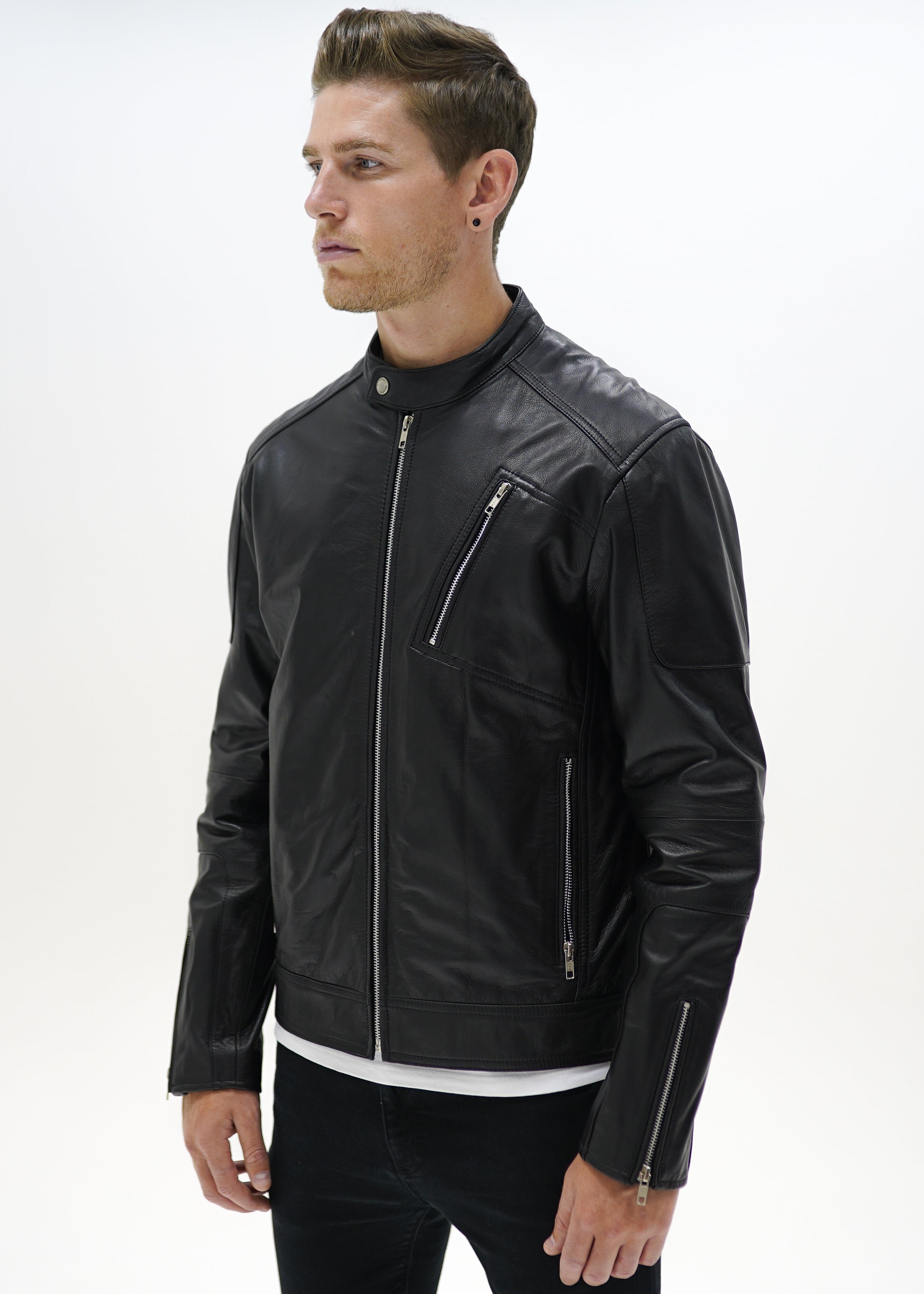 Valiant Racer Jacket - Black - CAMOKAZI