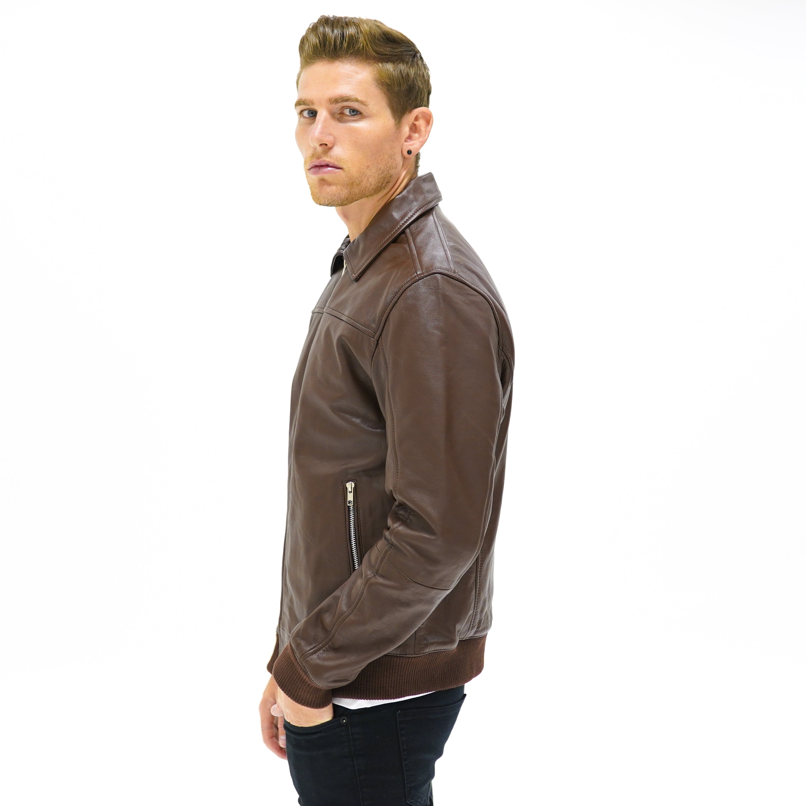 Viceroy Collared Bomber - Brown - CAMOKAZI