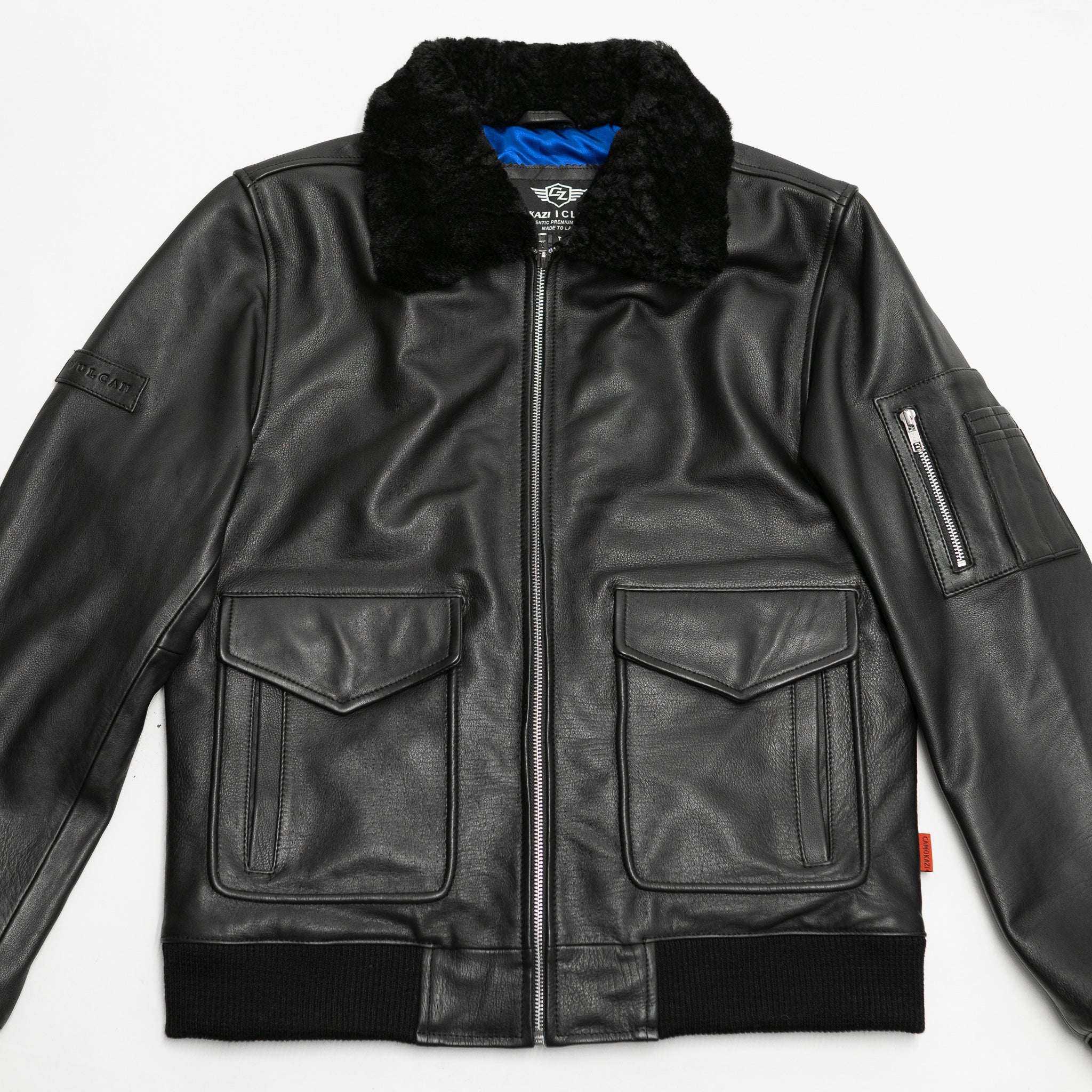 Vulcan Leather Aviator Flight Jacket - CAMOKAZI