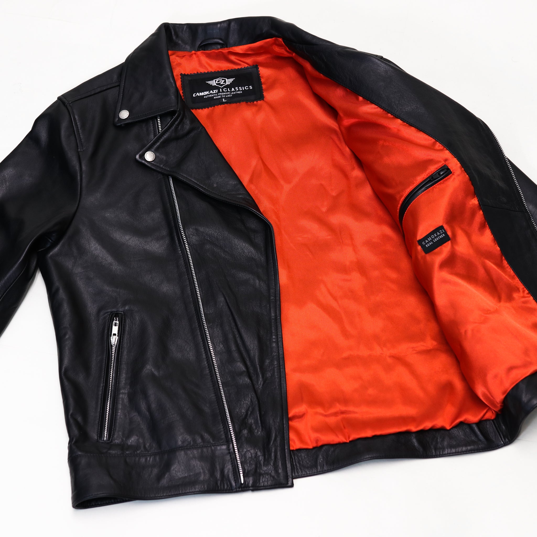 Vantage Biker Jacket - Black - CAMOKAZI