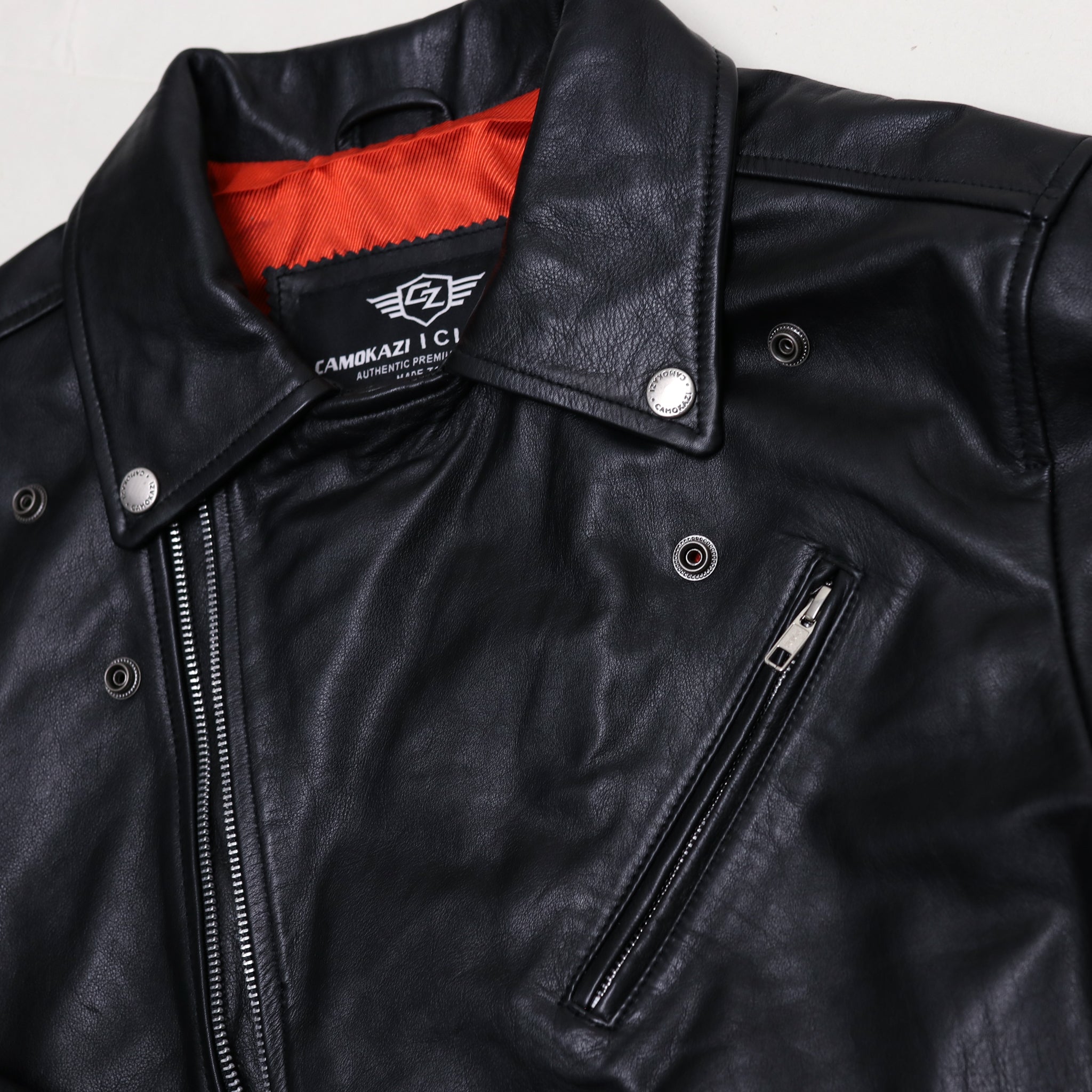 Vantage Biker Jacket - Black - CAMOKAZI