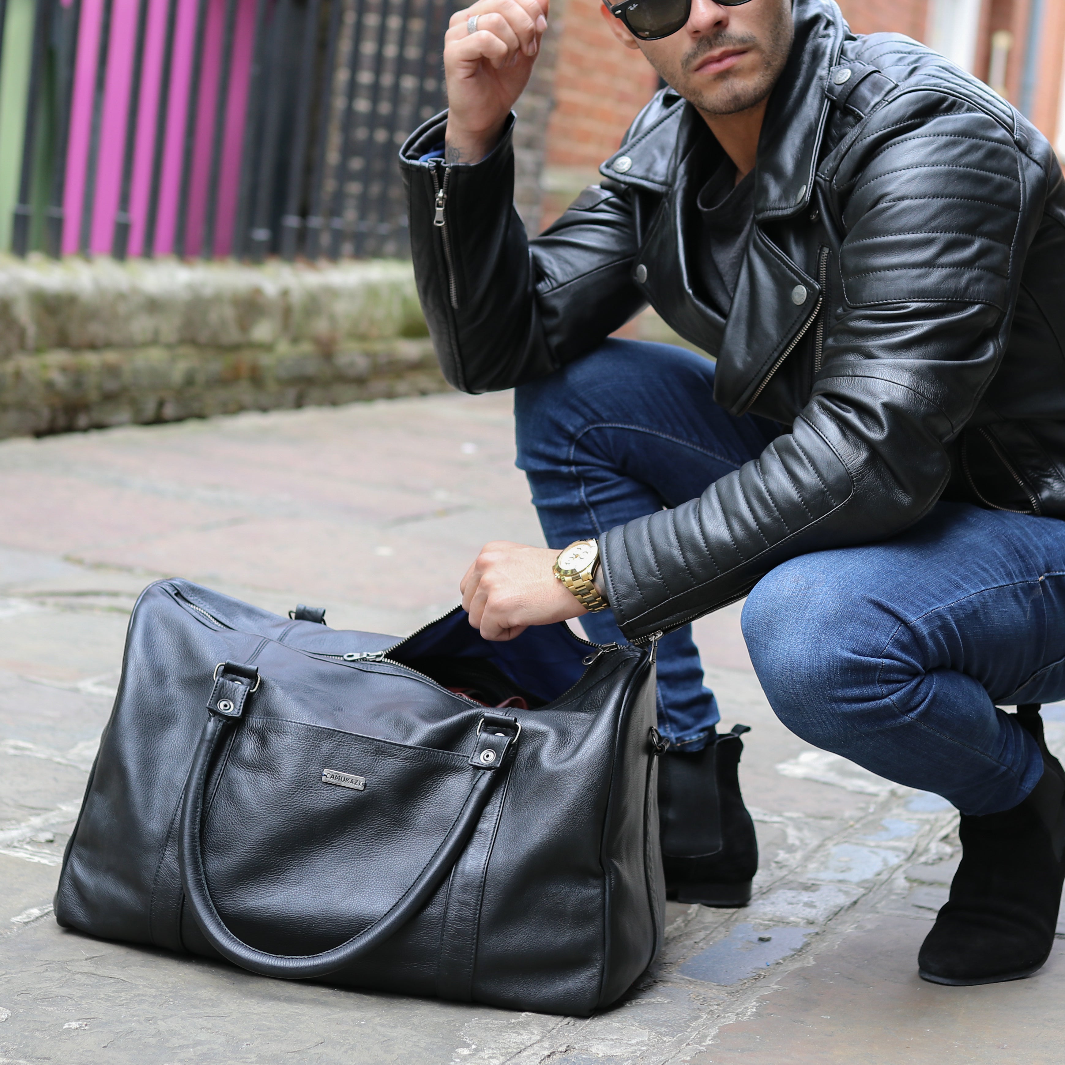 Voyage Holdall Bag - Black - CAMOKAZI