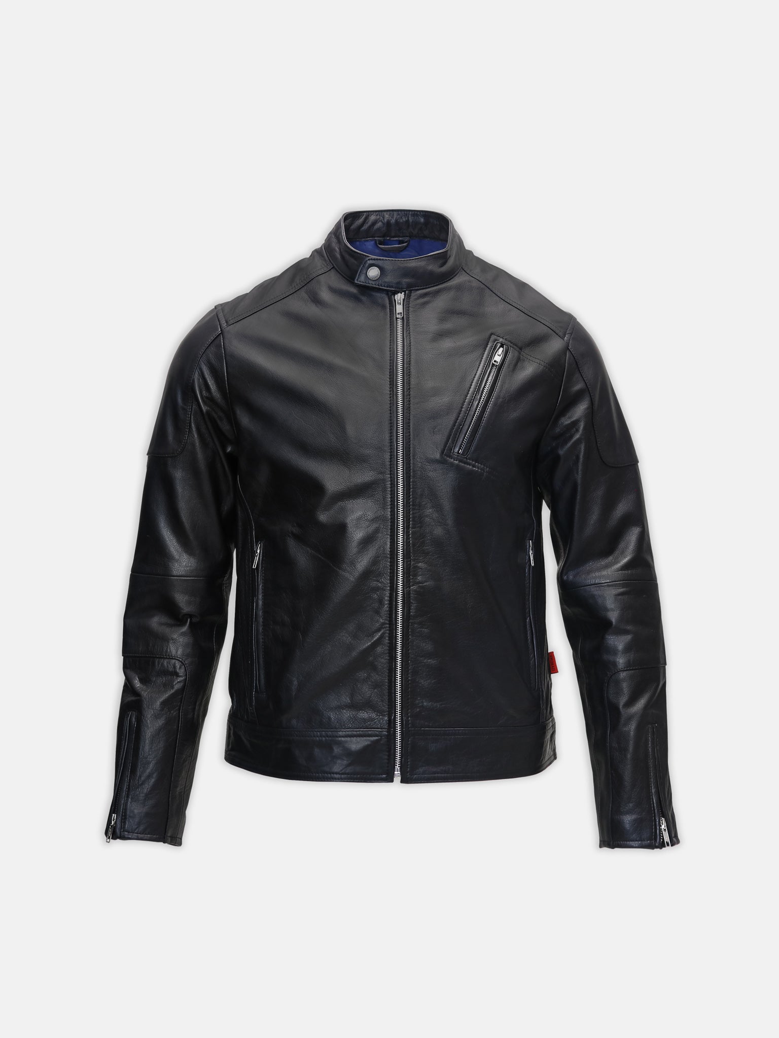 Leather racer jacket biker