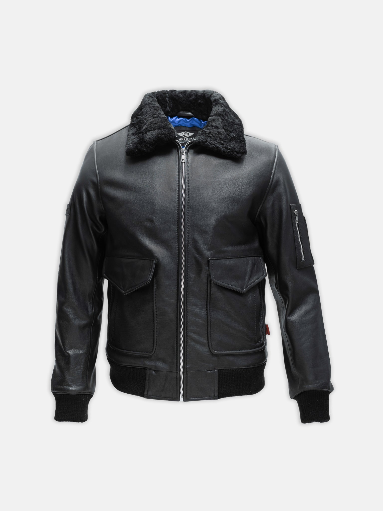 leather aviator flying jacket