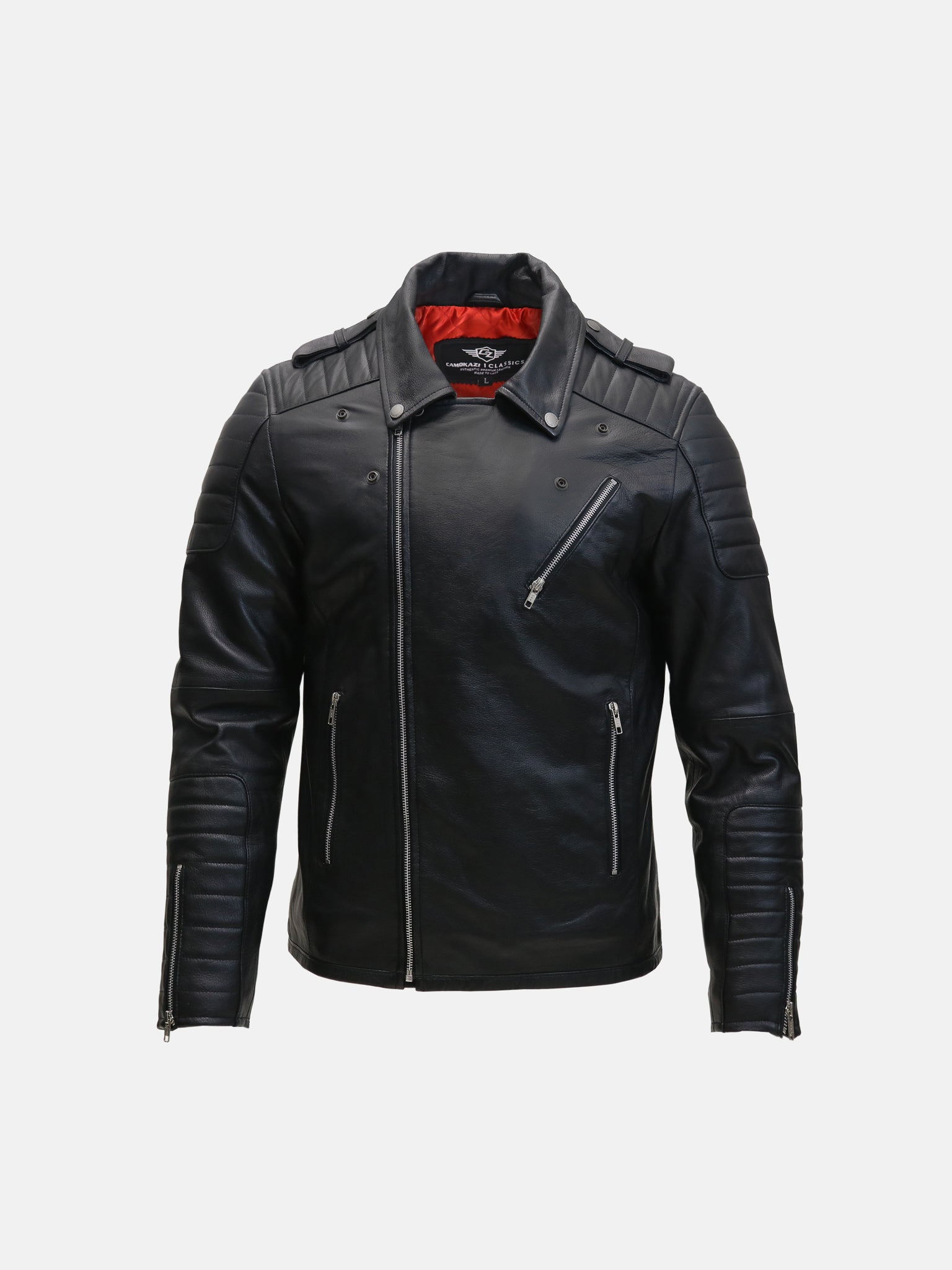 mens leather biker jacket