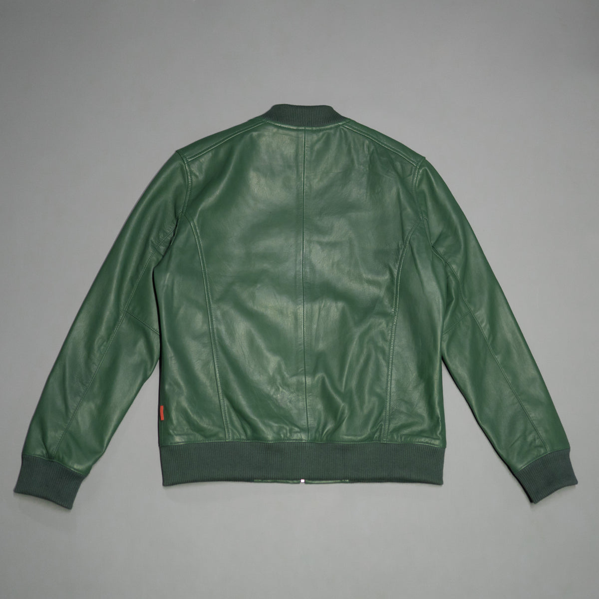 Olive Green Victory Leather Bomber Jacket | CAMOKAZI