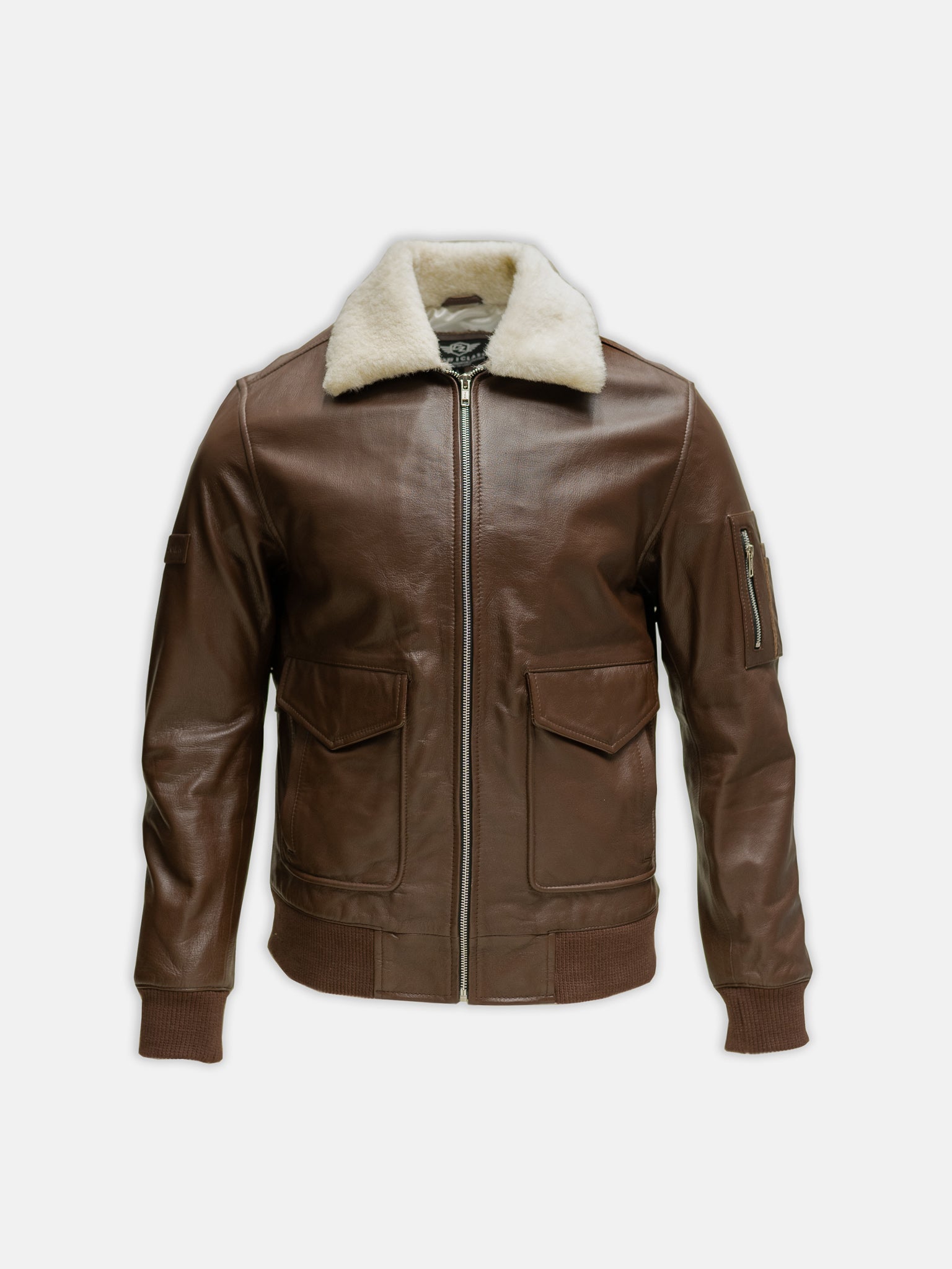 Leather flying jacket