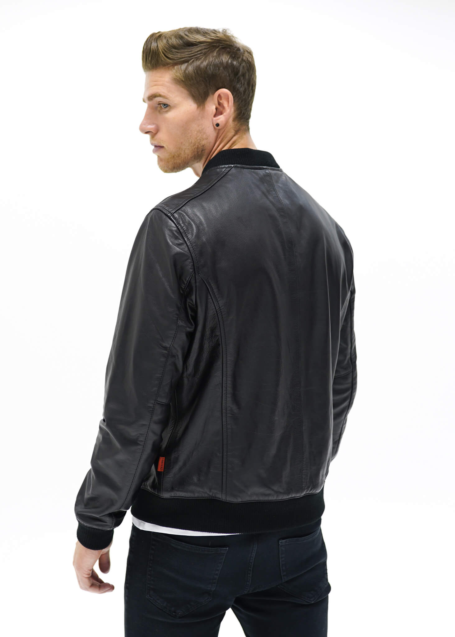 Men's Victory Leather Bomber Jacket